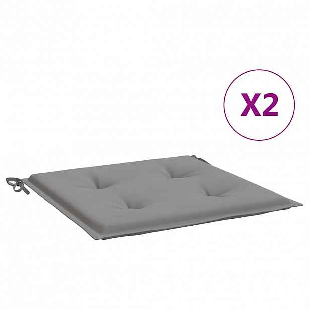 vidaXL Podušky na zahradní židli 2 ks šedé 40x40x3 cm látka oxford