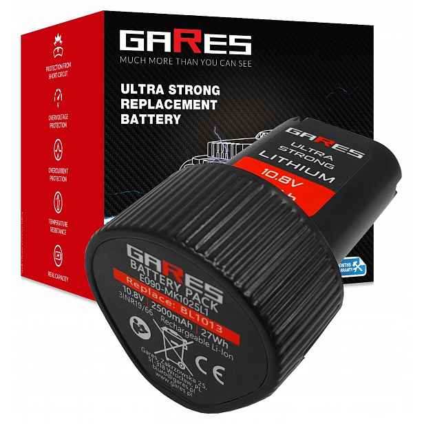 Akumulátor pro Makita BL1013 DF330D DF030D DF330DWE 10,8V 2,5Ah