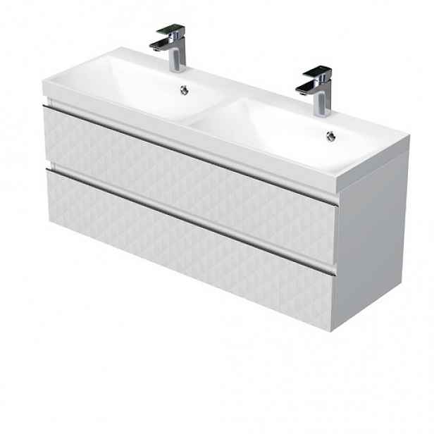 Koupelnová skříňka s umyvadlem SAT Cube Way 120x47,5x40 cm bílá mat CUBE3D1202ZB