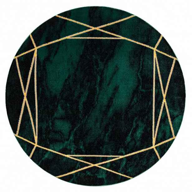 Kusový koberec Emerald 1022 green and gold kruh, 120x120 (průměr) kruh, zelená, ložnice, Dywany Łuszczów