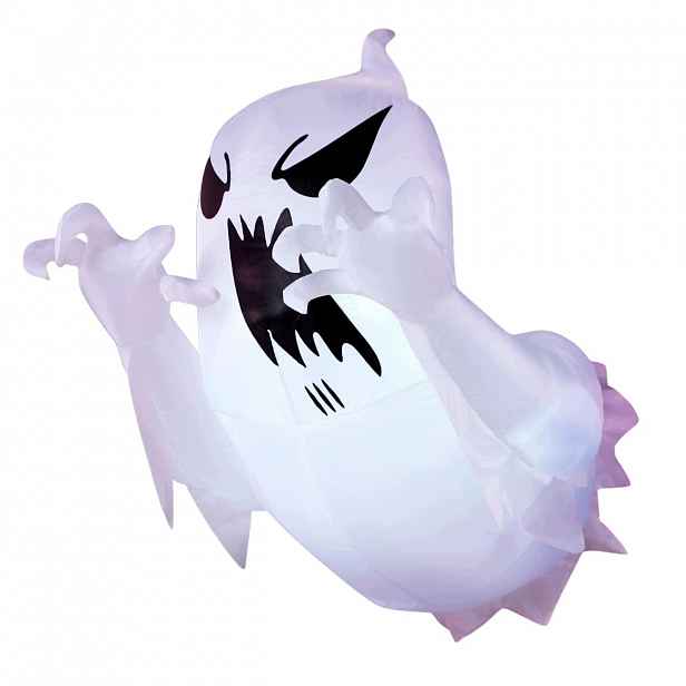 Nafukovací Duch Halloween 1,4 M Led Bílý Pro Okno Zahrady, Dvora