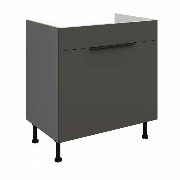 Spodní skříňka pod dřez Aria ANT 80 ZL 1S BB - Premium Box Barva korpusu: Antracit, Barva dvířek: GR - Graphite AFM