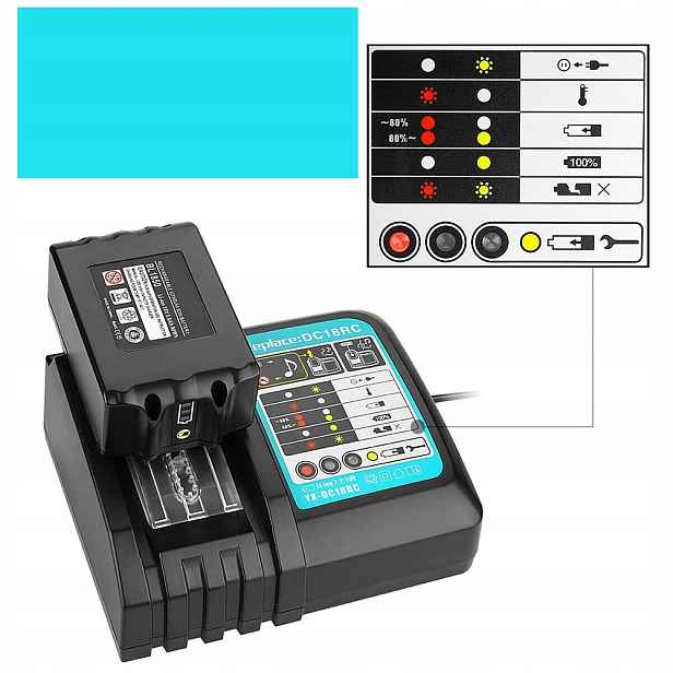 Rychlonabíječka Pro Makita DC18RC 14,4-18V Li-ion Pro Elektrické Nářadí