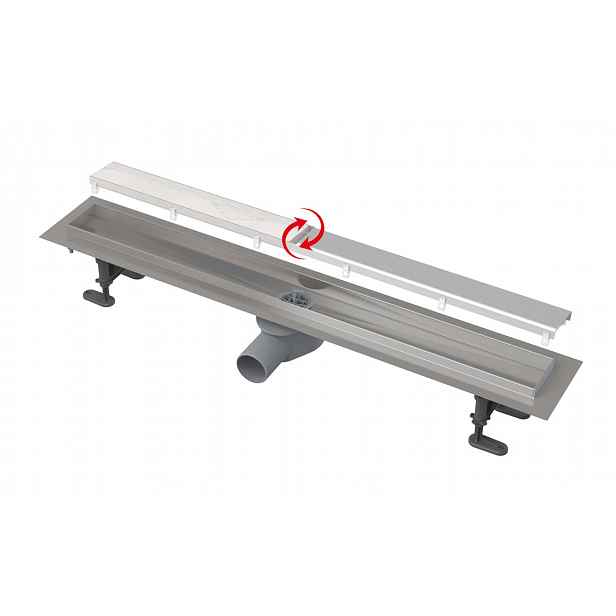 Alca - Sprchový žlab Double Fit and Go 65 cm, včetně roštu, nerez APZ13-DOUBLE9-650
