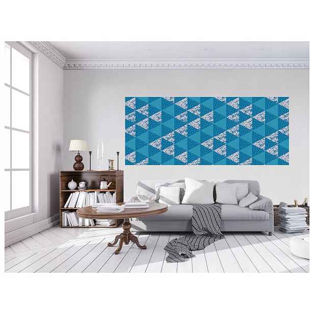 Fototapeta Geometrické nástěnné trojúhelníky Moderní do pokoje 250x104 lepidlo