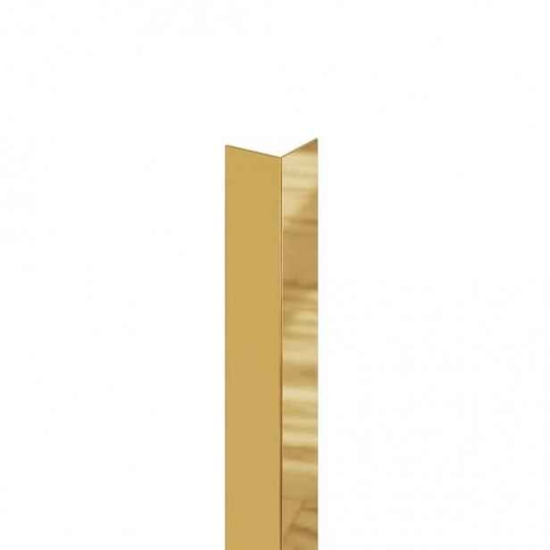 Lišta rohová Eviso gold lesk, nerez PVD, délka 270 cm, výška hrany 20 mm, KAGM0002