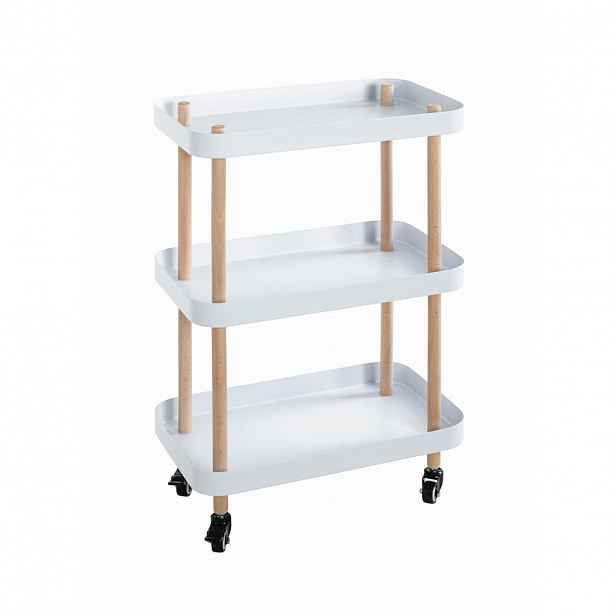 SERVÍROVACÍ VOZÍK, přírodní barvy, bílá, barvy buku, 50/30/76 cm
