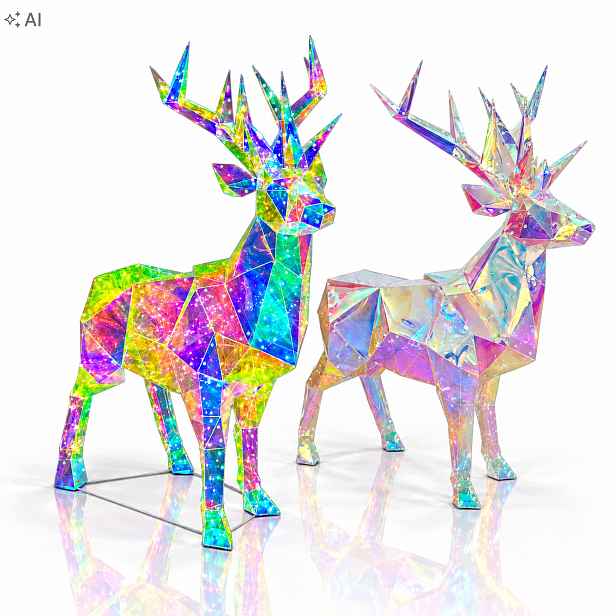 Sob Led Holografický 3D Vánoční ozdoba