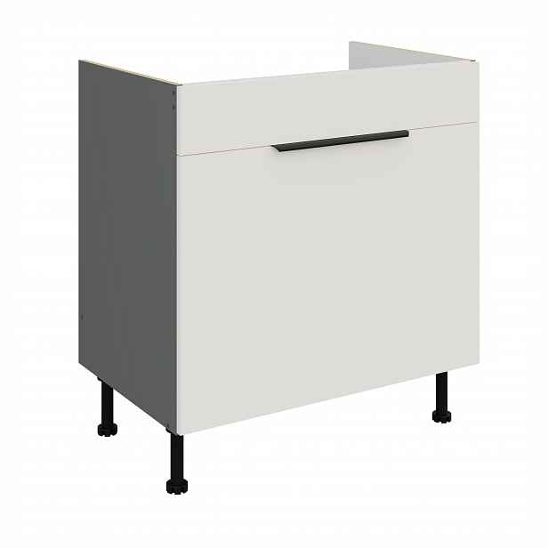 Spodní skříňka pod dřez Aria ANT 80 ZL 1S BB - Premium Box Barva korpusu: Antracit, Barva dvířek: WH - Crystal white AFM