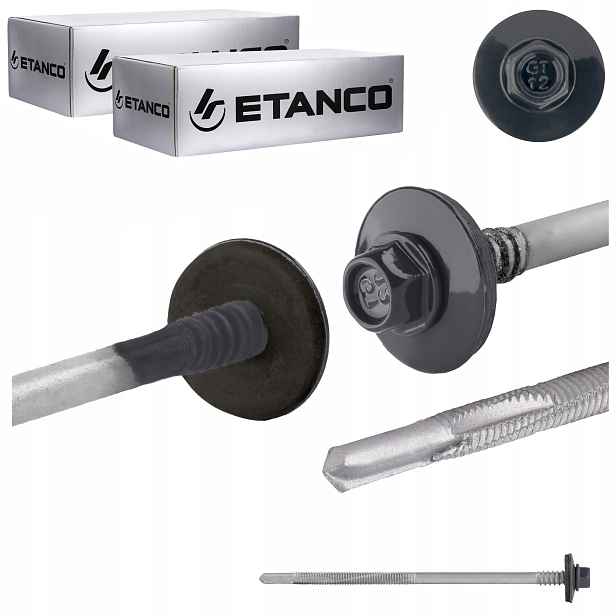 Šrouby do sendvičové desky 130 mm Ral 7016 200 ks pro kov Etanco GTR12
