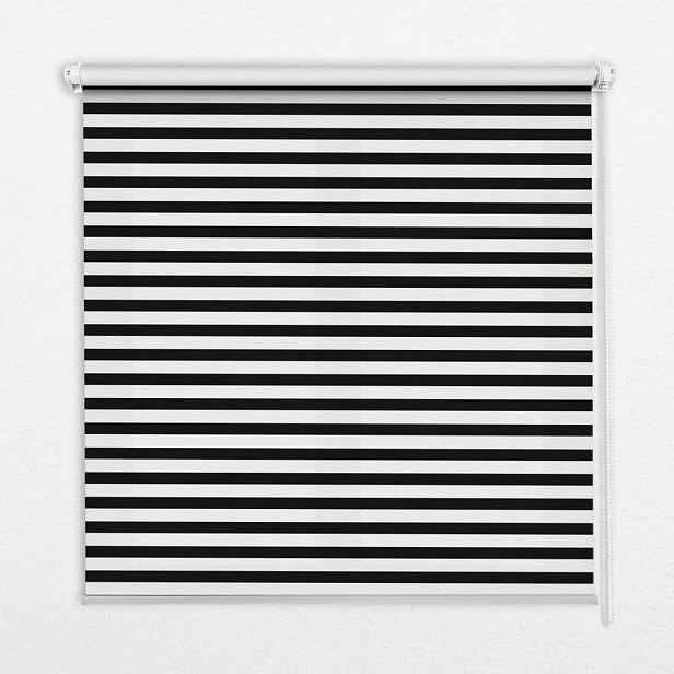 TULUP VNITŘNÍ roleta - okenní roleta - roleta - 70x140 cm - Černé pruhy