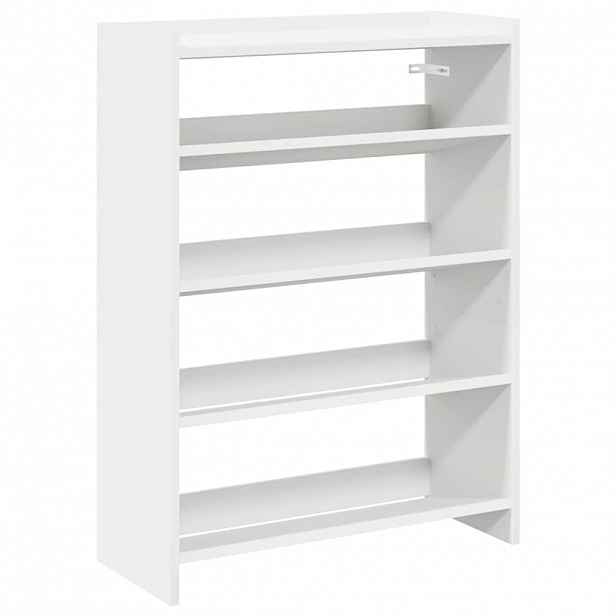 vidaXL Botník bílý 60x25x81 cm kompozitní dřevo