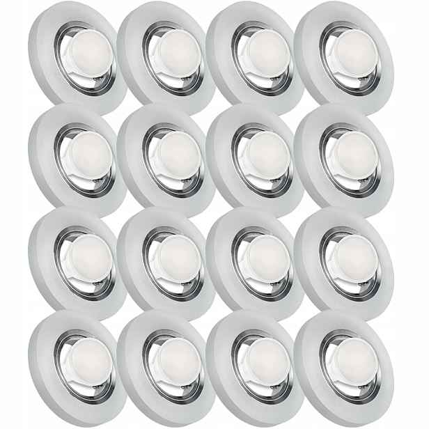 16X Skleněná Zapuštěná Lampa Námraza Kolo Silné Sklo Žárovka 1.5 W