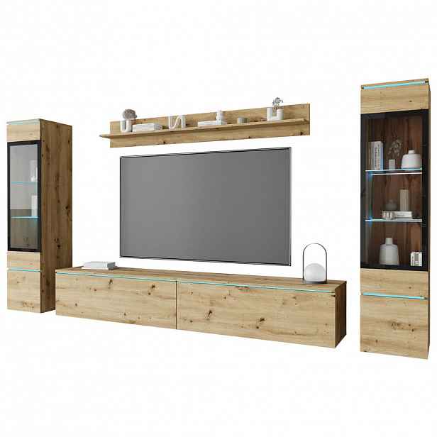 Livetastic OBÝVACÍ STĚNA dub artisan