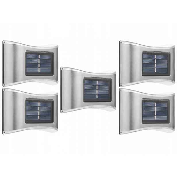 5 x Dekorativní Zahradní Lampa Solární Led Nástěnná Lampa Senzor Soumraku