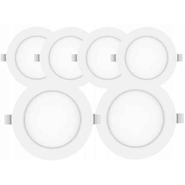 6x Led zapuštěný panel 12W Objímka 3000K pro závěsný strop pro M-System