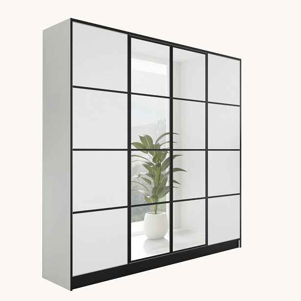Kier Furniture ŠATNÍ SKŘÍŇ EDEN 4D v2 - 206,4x205x39 cm - Bílá