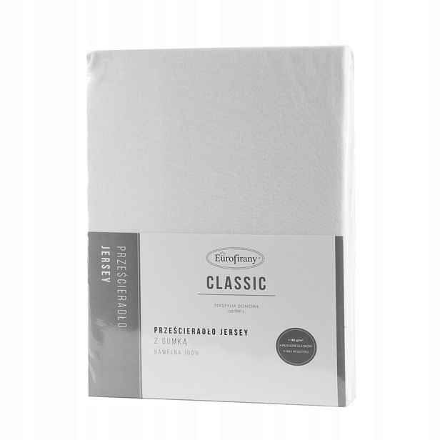 Prostěradlo jersey s gumičkou 220x200 bílé
