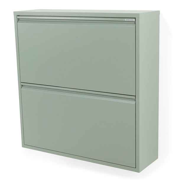 Šedozelený kovový výklopný botník 75x77,5x22,5 cm Billy – Spinder Design