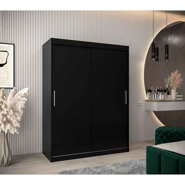 Skříň s posuvnými dveřmi v šířce 150 cm TIMEA - černá