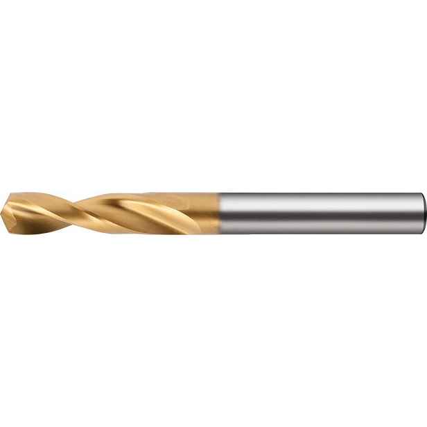 Krátký vrták Din 1897 Hsse-pm TiN, typ Gt, 7,7 mm