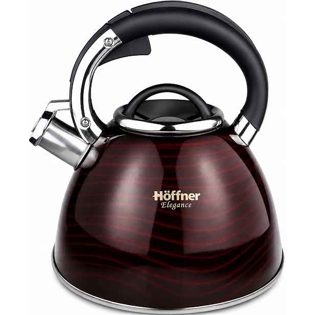 Ocelová Konvice S Píšťalkou, Barevná, 3L, Hoffner Elegance