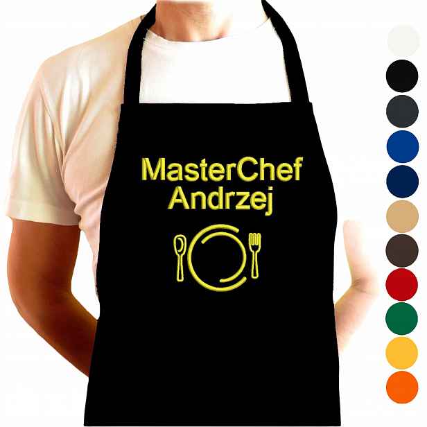 Kuchyňská zástěra MasterChef dárek k Vánocům pod vánoční stromeček s jménem