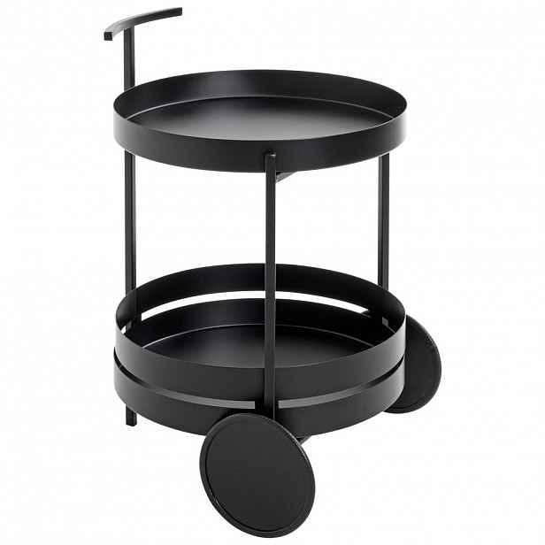 SERVÍROVACÍ VOZÍK, černá, 42/42/62 cm