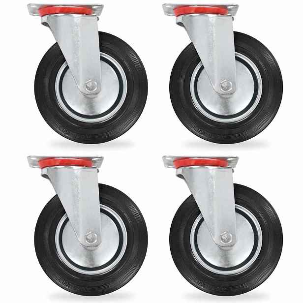 vidaXL Otočná kolečka 4 ks 200 mm