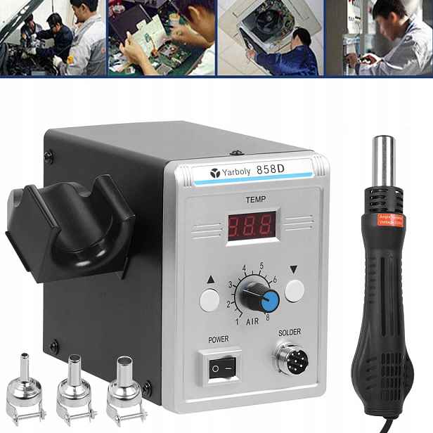 Pájecí stanice Hot Air Horkovzdušná páječka Sada 858D 700W
