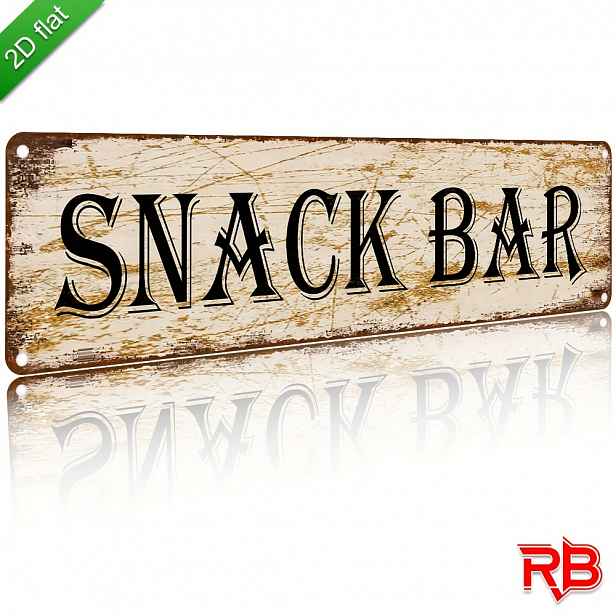 TEMU 2D plochá plaketa, UV tištěný design "Snack Bar", vnitřní a venkovní dekorativní přívěsky, dekorace pro domácnost, kavárnu, restauraci, sváteční
