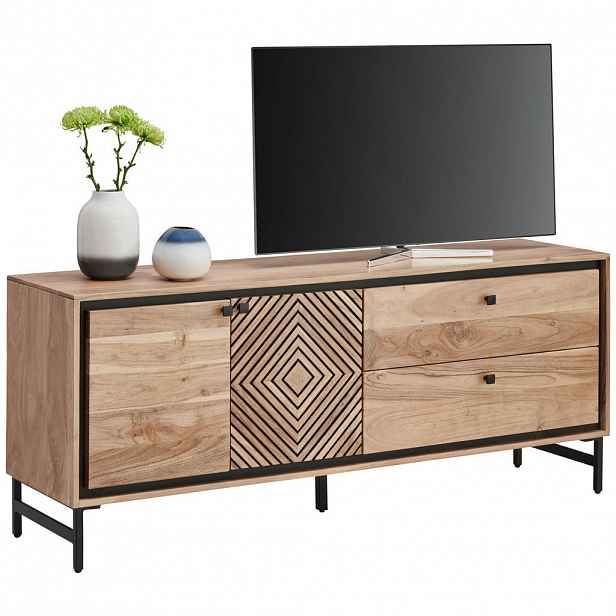 Ambia Home NÍZKÁ KOMODA, akácie, černá, barvy akácie, 160/65/40 cm
