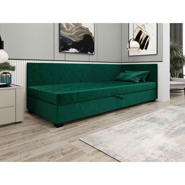 Čalouněná jednolůžková postel 80x195 ARIADNA PLUS 2 - zelená