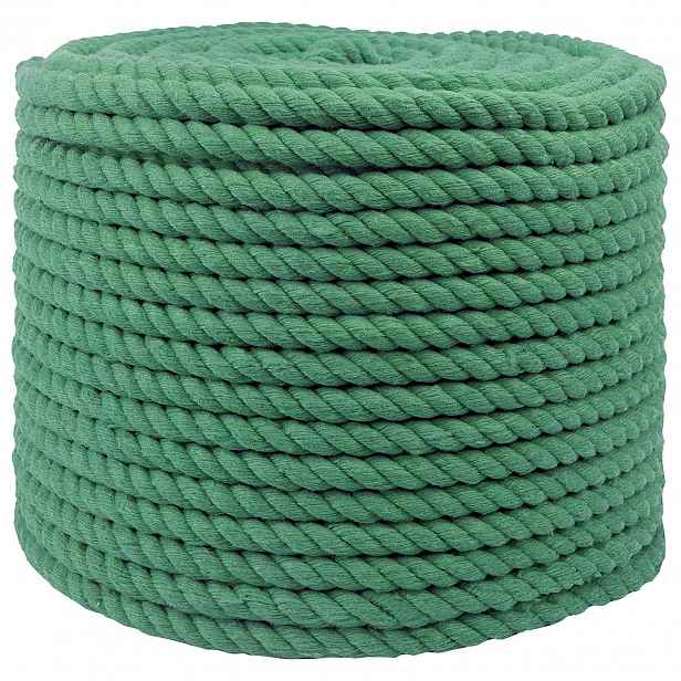 vidaXL Bavlněné lano 10 mm 100 m Zelená 100% bavlna