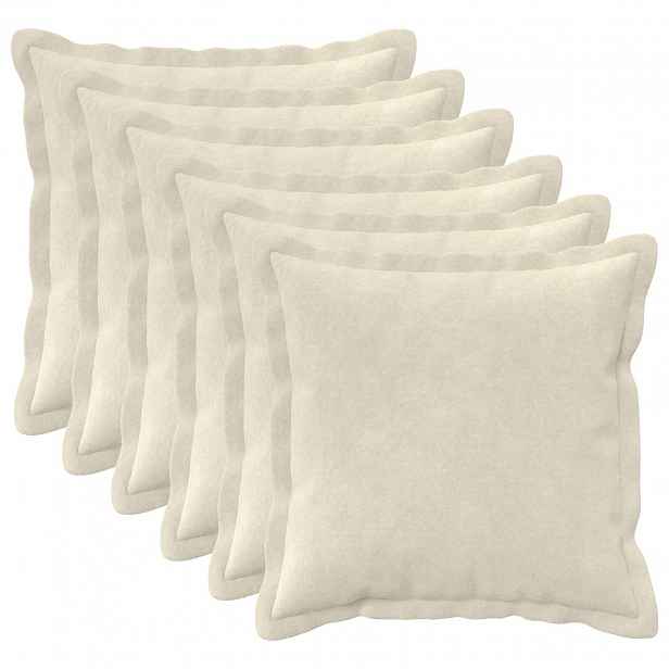 vidaXL Povlak na polštář 6 pcs HOUTEN Krémová 45 x 45 cm