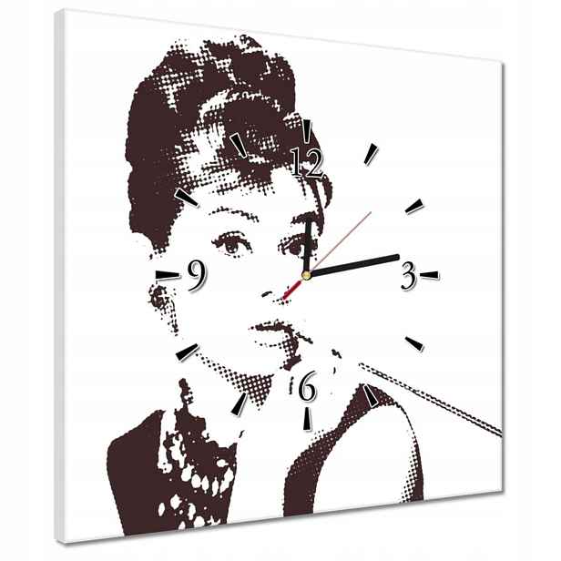 Hodiny 40x40 Audrey Hepburn Cigaretka