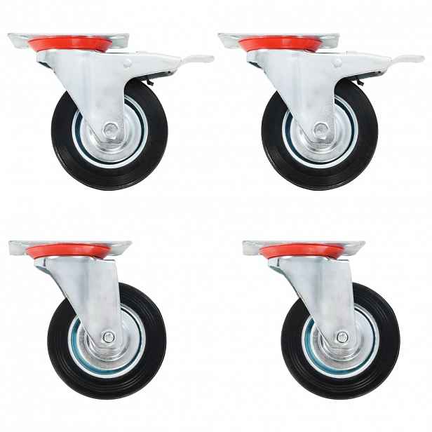 vidaXL Otočná kolečka 4 ks 100 mm