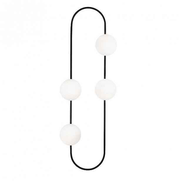 Černé kovové nástěnné svítidlo Opviq lights Karpos