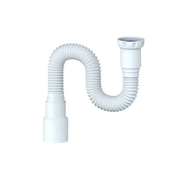 Chuděj Flexi dopojení - flexi sifon s plastovou převlečnou matkou 6/4" odtok 40/50; délka 300 - 800 mm