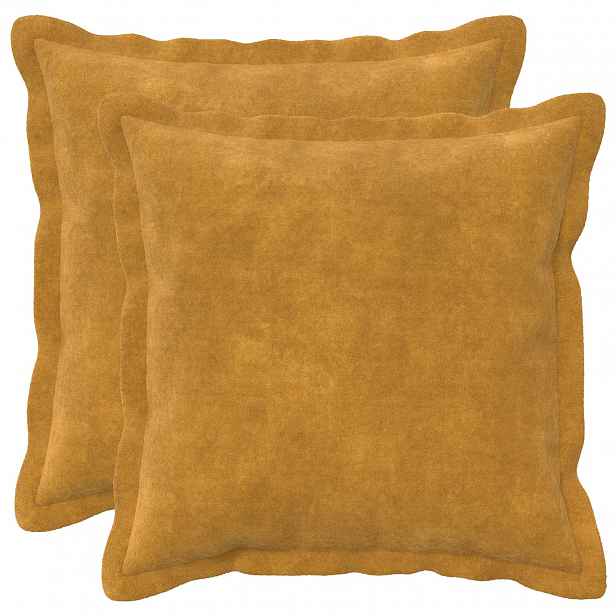 vidaXL Povlak na polštář 2 pcs HOUTEN Žlutá 45 x 45 cm