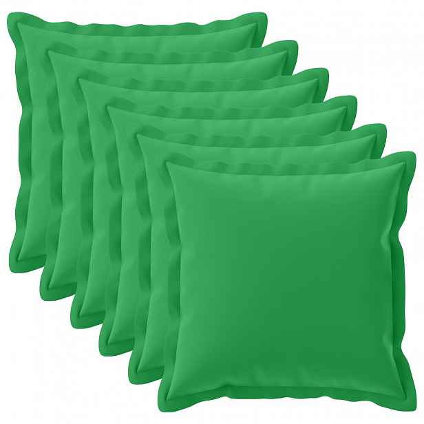 vidaXL Povlak na polštář 6 ks HOUTEN Zelená 55 x 55 cm Polyester