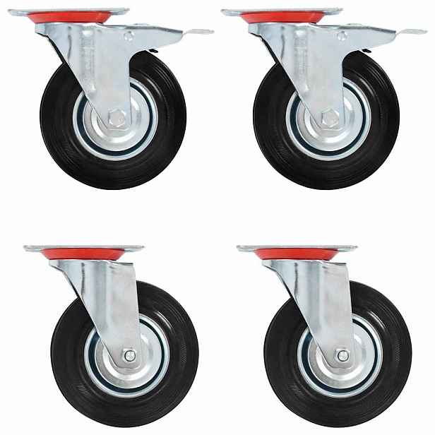 vidaXL Otočná kolečka 4 ks 125 mm