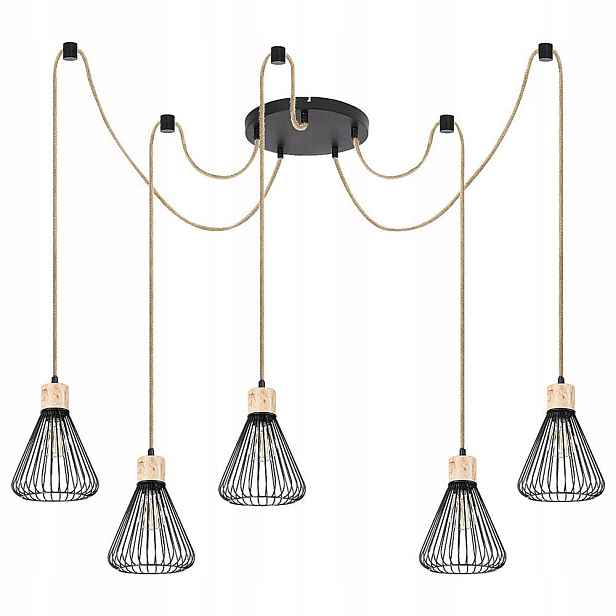 Závěsná lampa Farfalle industriální béžová nad jídelní stůl Rabalux