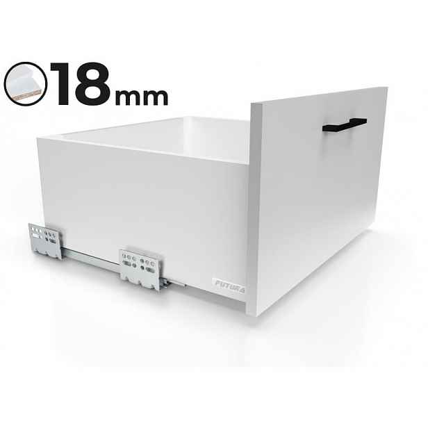 Šuplík Futura Evo Atm L-500 Vysoká H203 Bílá S Tlumením Dovírání Pro Desku 18 MM