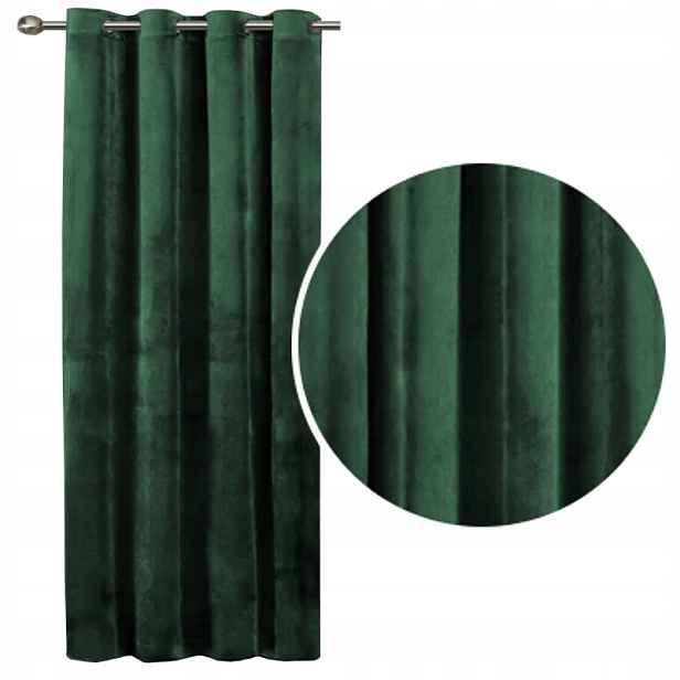 Velurové Záclony Imperial Velur 140 x 250 cm, zelená láhev