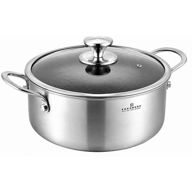 Hrnec Ocelový Nerezová Ocel Medová Plástev 24 CM 6 L Premium Edenberg