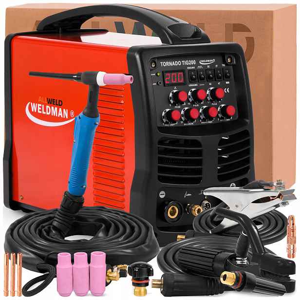 Invertorová Svářečka Weldman Tornado Tig 200 Ac DC Hf Puls Mma 230V 200A