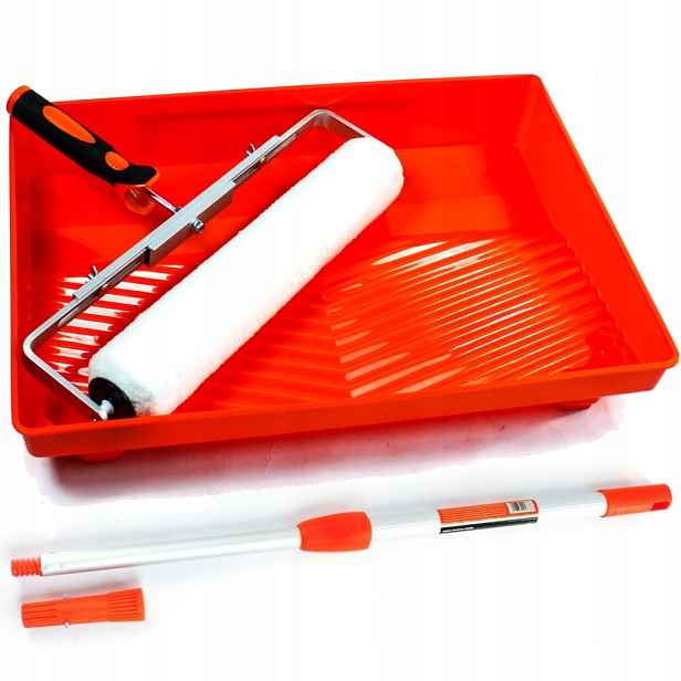 Malířská Sada Váleček Bílý Fíbr 40CM 14MM Kyveta Držák Tyče