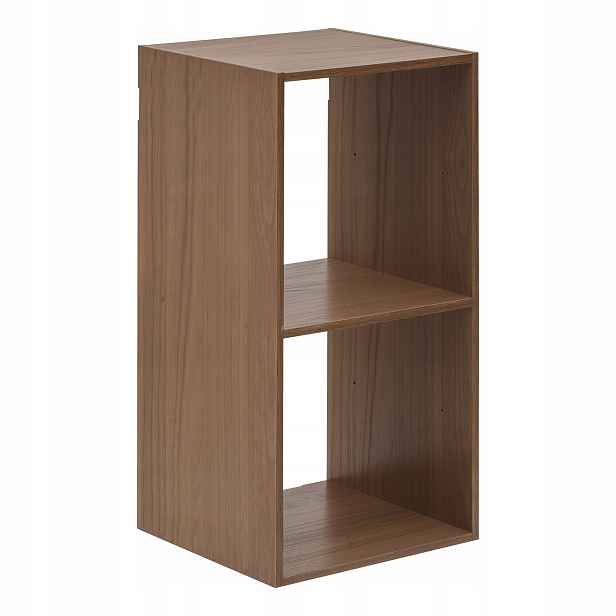 Modulární Regál 2 Přihrádky Mdf Hnědý 34,5X32X67,5 CM Pro Knihy