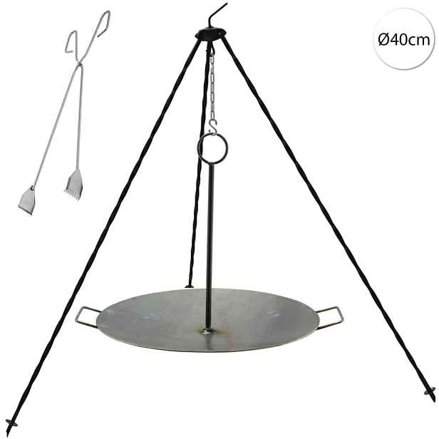 Perfect Home Gril-Set-4 Grilovací sada 3ks – trojnožka/deska/kleště
